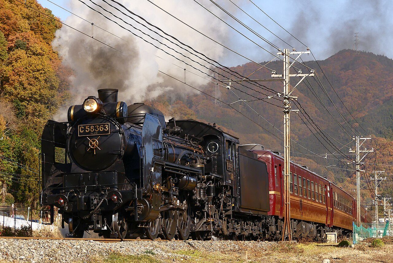 秩父鉄道のSL（C58形363号機）